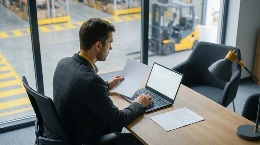 3pl billing guide with illustration of open box on computer