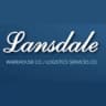 Lansdale Warehouse and Logistics Services company logo on blue background