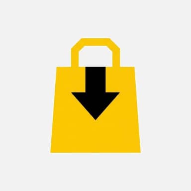 Shop Order Receiving icon - yellow and black flat design