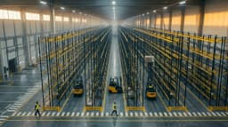 Warehouse floor aerial supporting supply chain visibility, supply chain resilience