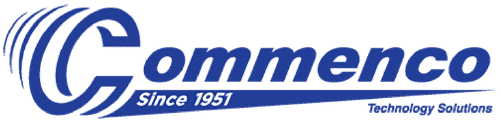 Commenco Technology Solutions logo with blue stylized C and company name since 1951