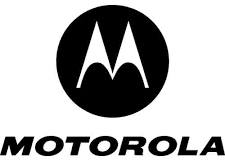 Motorola logo with black circle and white stylized M brand symbol