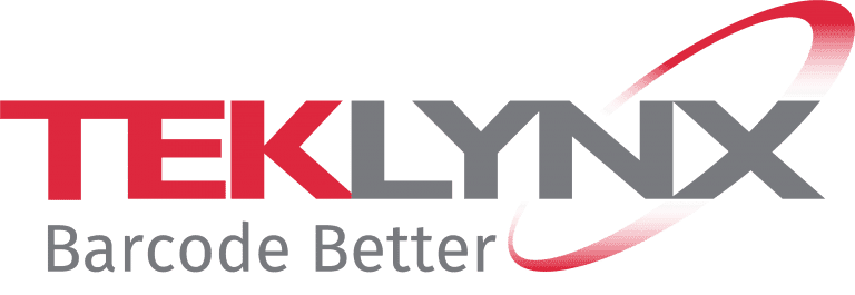 TEKLYNX logo with red and gray text and Barcode Better tagline