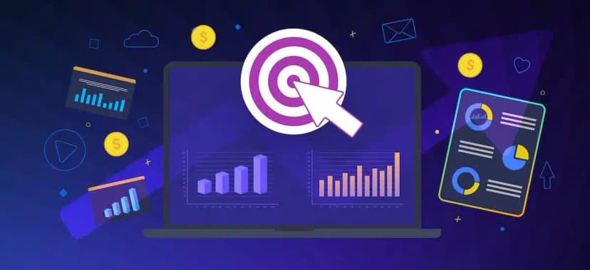 Ecommerce fulfillment KPI dashboard with analytics charts, graphs, and performance targeting bullseye