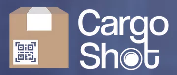CargoShot shipping software logo with cardboard box and QR code icon
