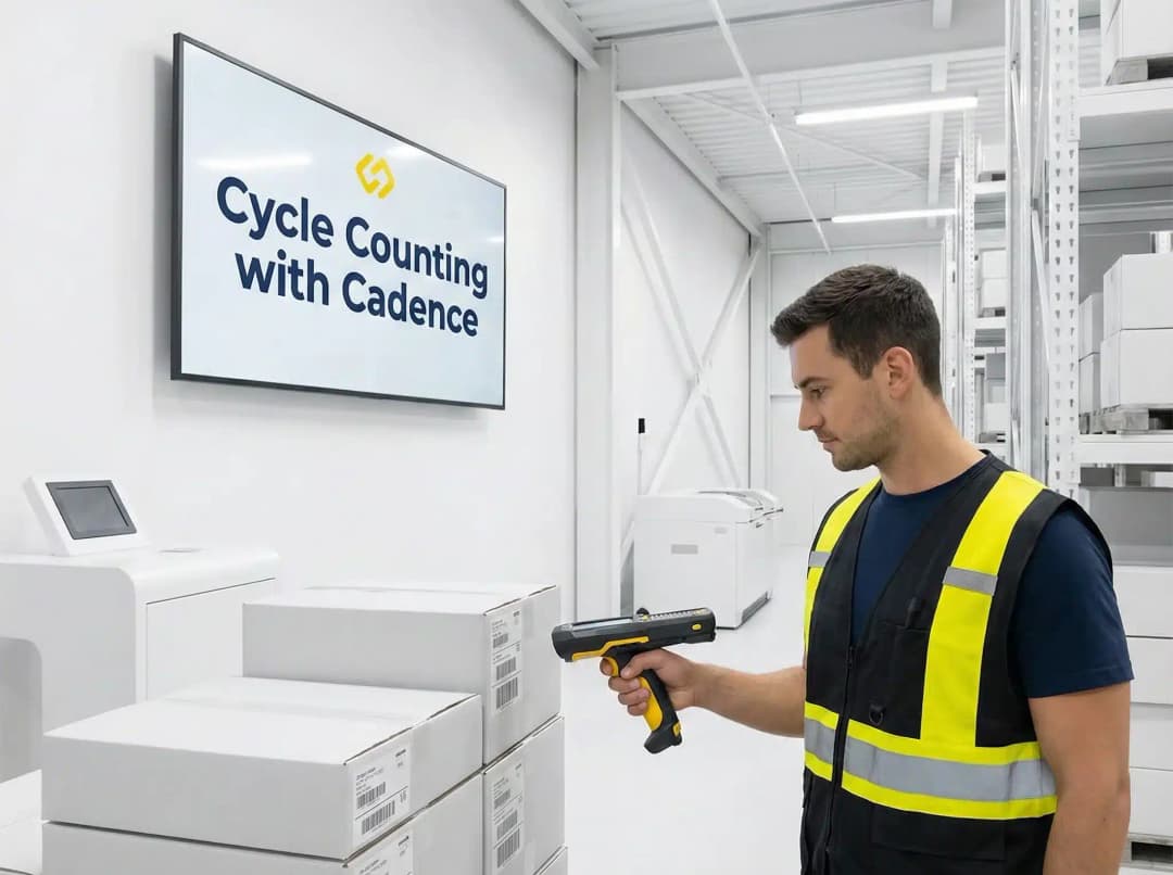 Cycle Counting Management in Cadence WMS - warehouse workers performing inventory count