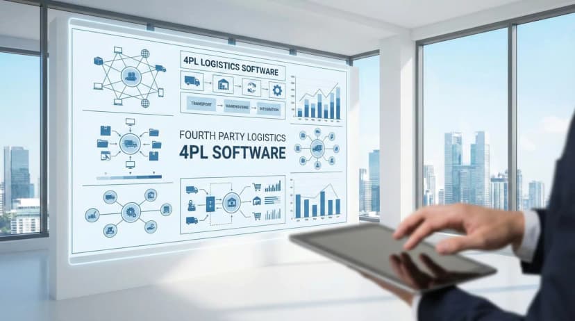 fourth party logistics 4pl software graphic