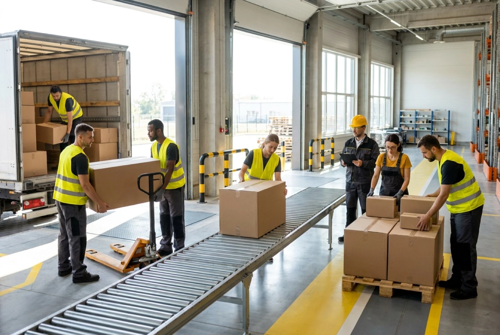 receiving a pallet of products