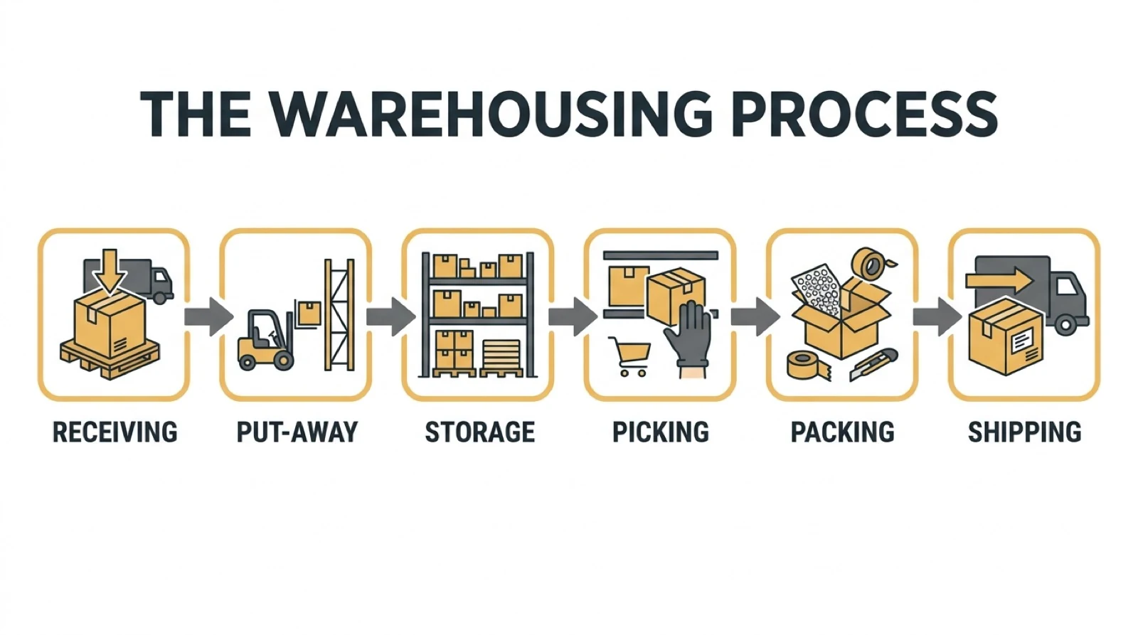 warehousing process illustration