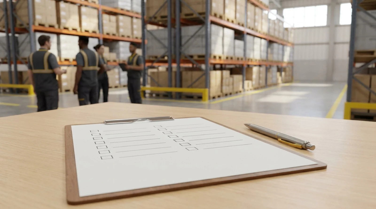 Clipboard showing FIFO, FEFO, LIFO warehouse inventory management methods checklist
