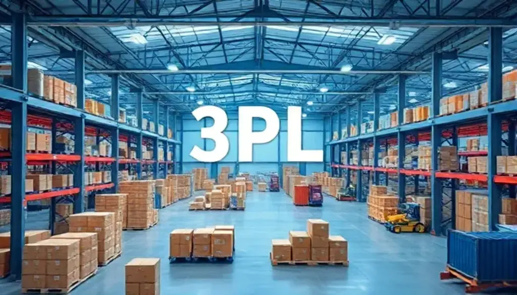 interior of warehouse with 3PL text