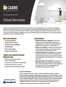 Cadre Cloud WMS Services 8 -