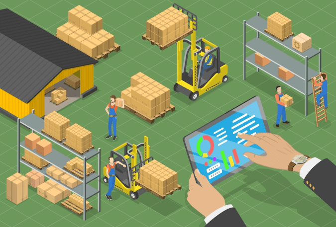 warehouse logistics diagram