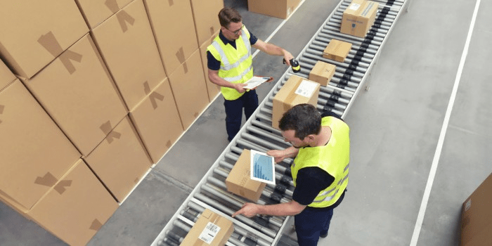 scanning boxes to be shipped
