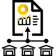 multiple warehouses with an arrow to reports