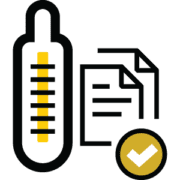 paper with temperature gauge