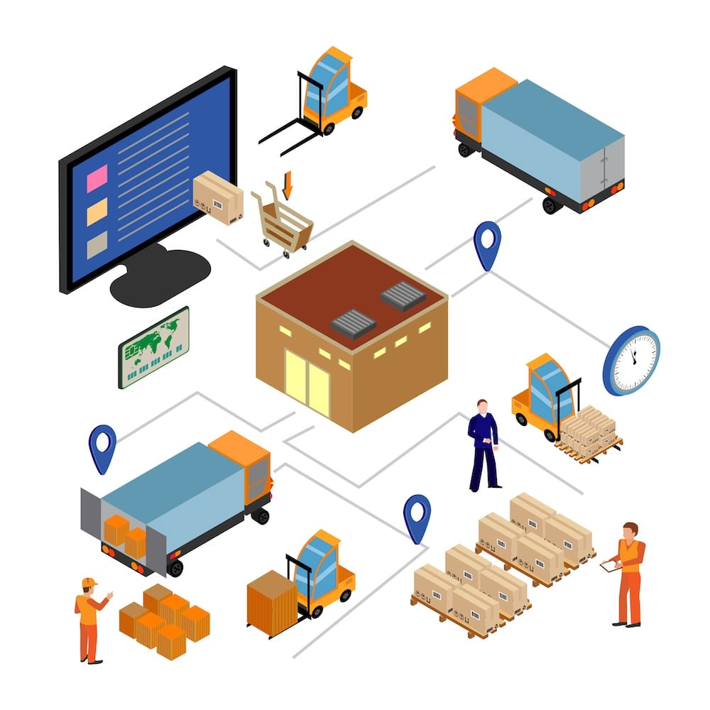 warehousing process illustration