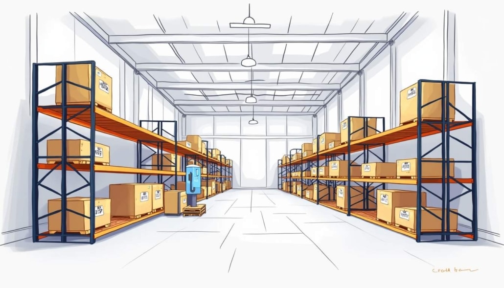 storage room warehouse rack labels