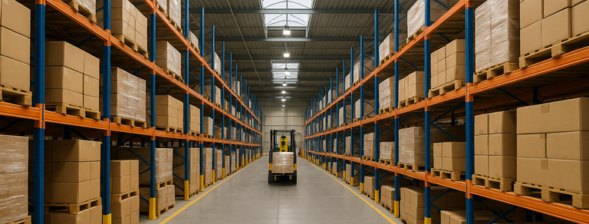 "Holiday product sellers checklist in a bustling warehouse preparing for the season."