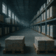 "Dusty, unused pallets in warehouse highlighting deadstock meaning, with soft natural lighting."