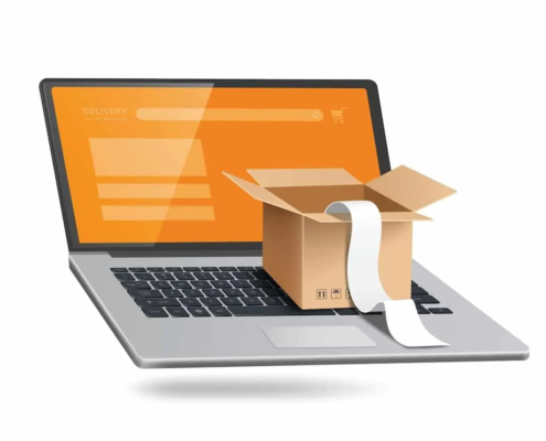 3pl billing guide with illustration of open box on computer