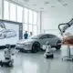 robots drawing a car
