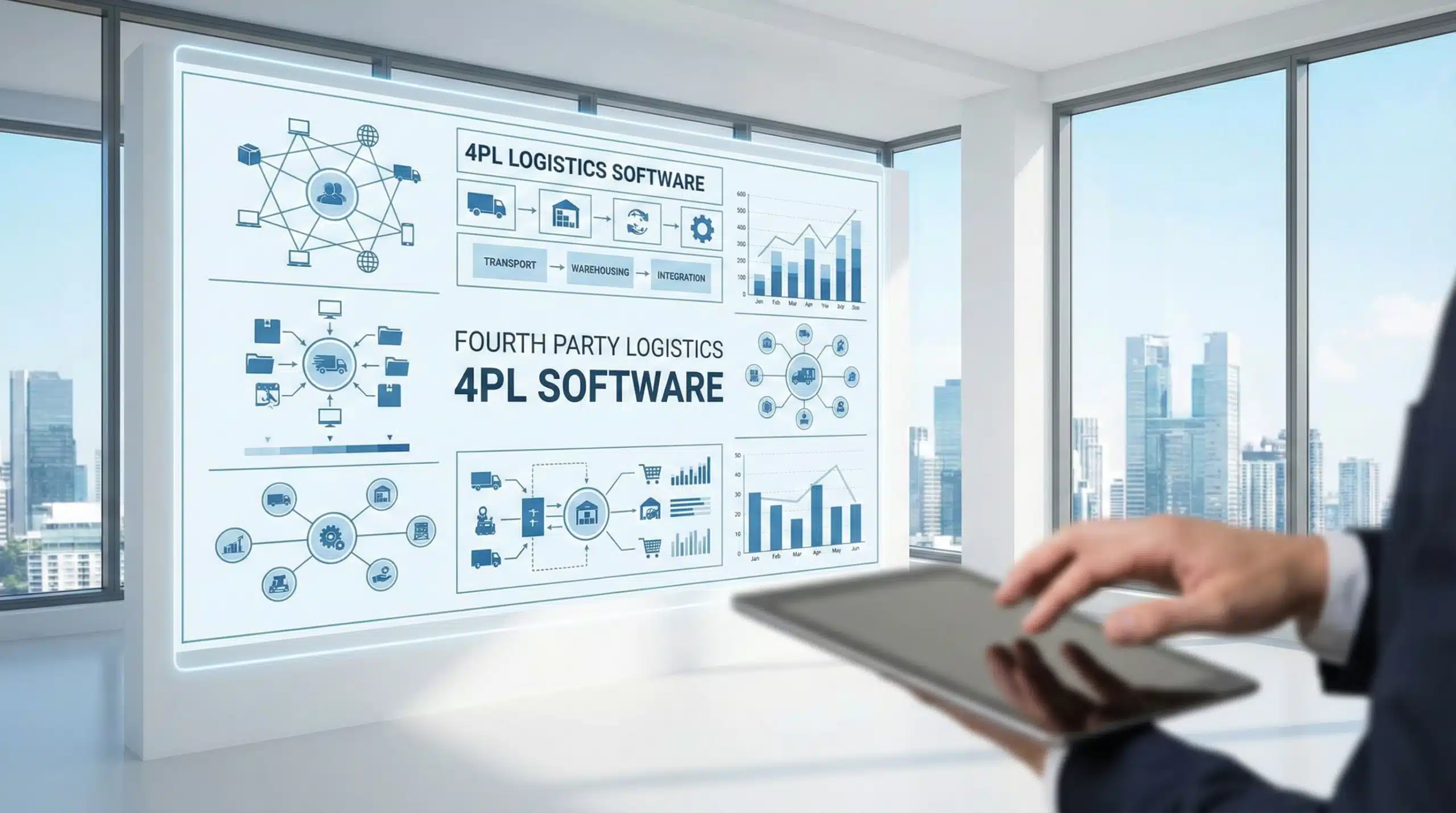 fourth party logistics 4pl software graphic