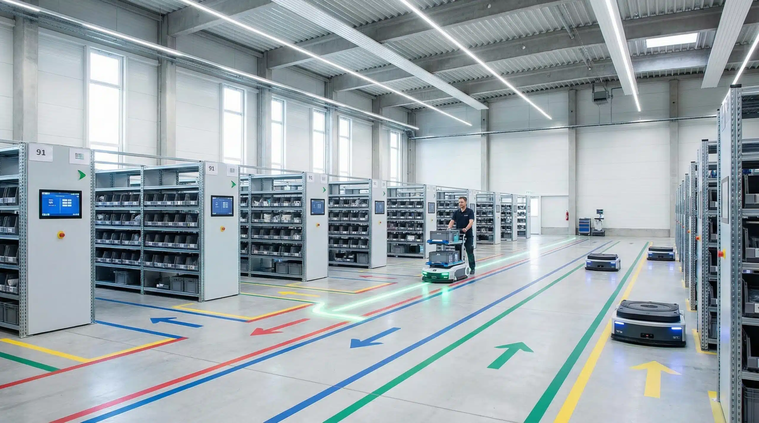 warehouse pick path optimization illustration