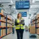professional in a cloud inventory management warehouse