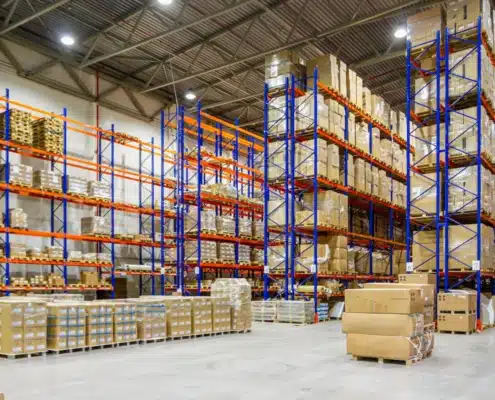 interior of large warehousing facility