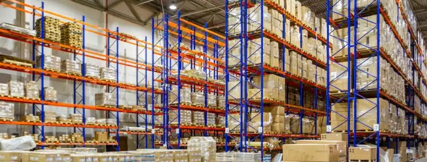 interior of large warehousing facility