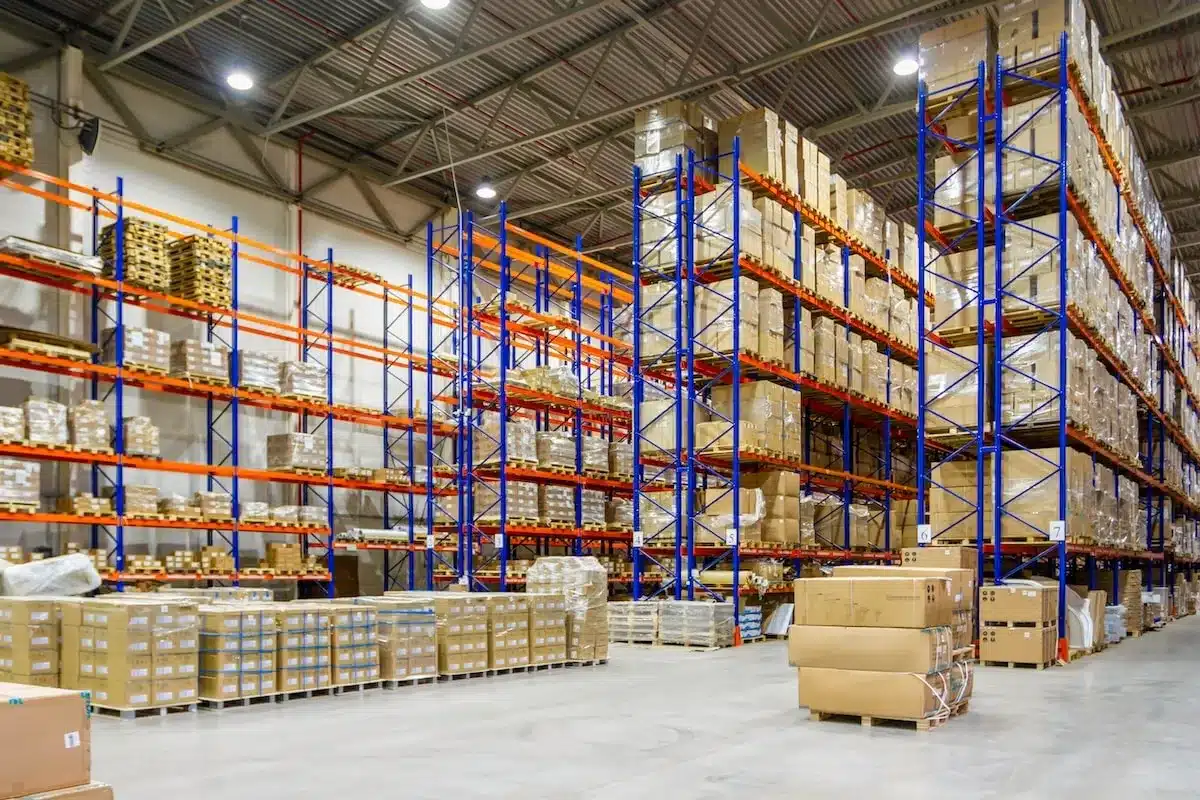 interior of large warehousing facility