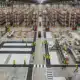 Aerial view of 3PL warehouse operations