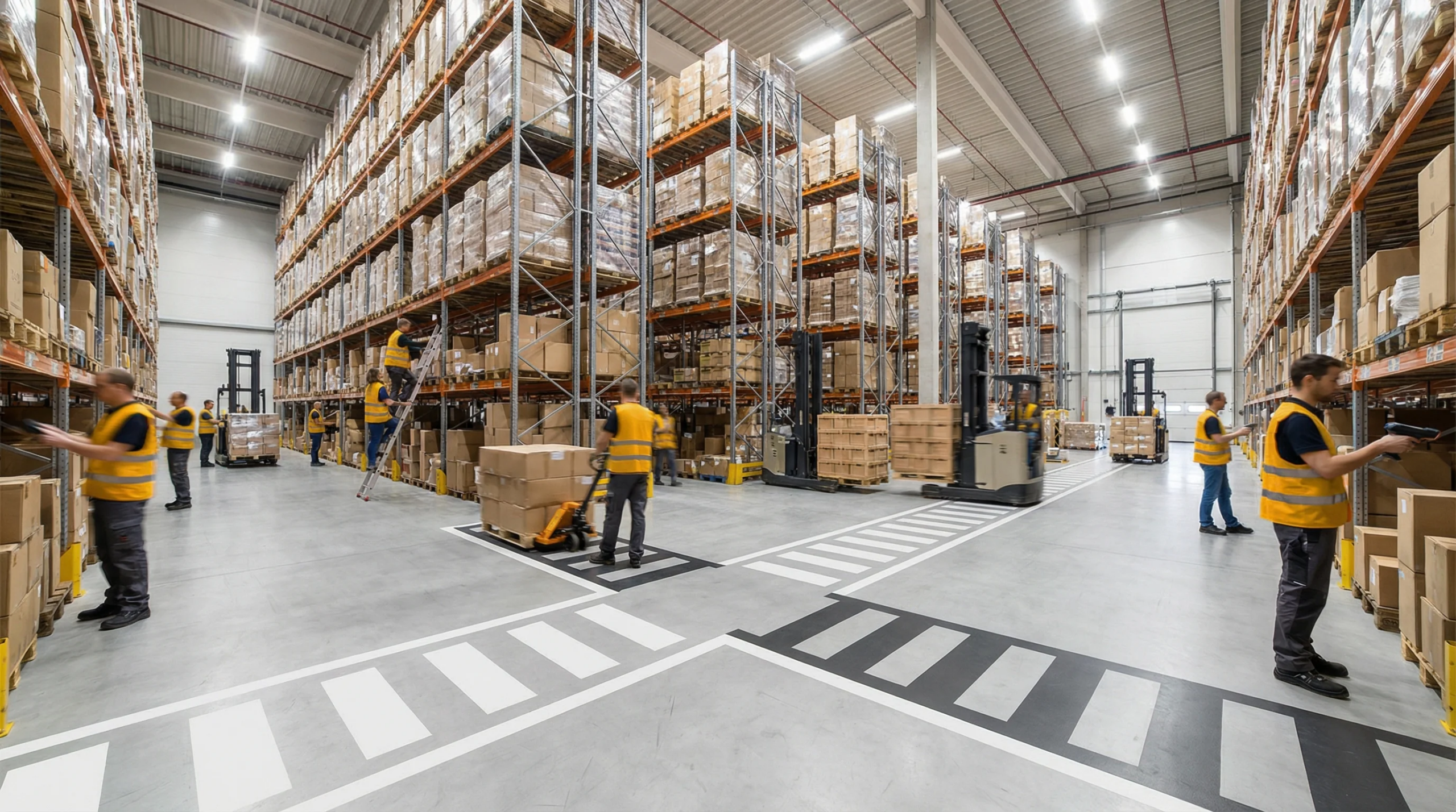 Warehouse scene showing fifo lifo operations