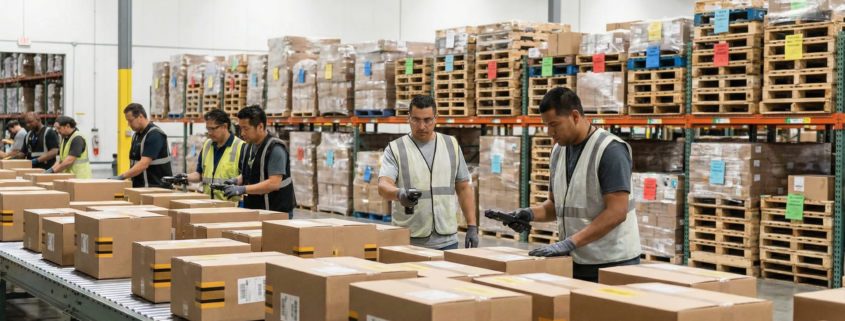 Receiving dock with automated picking system