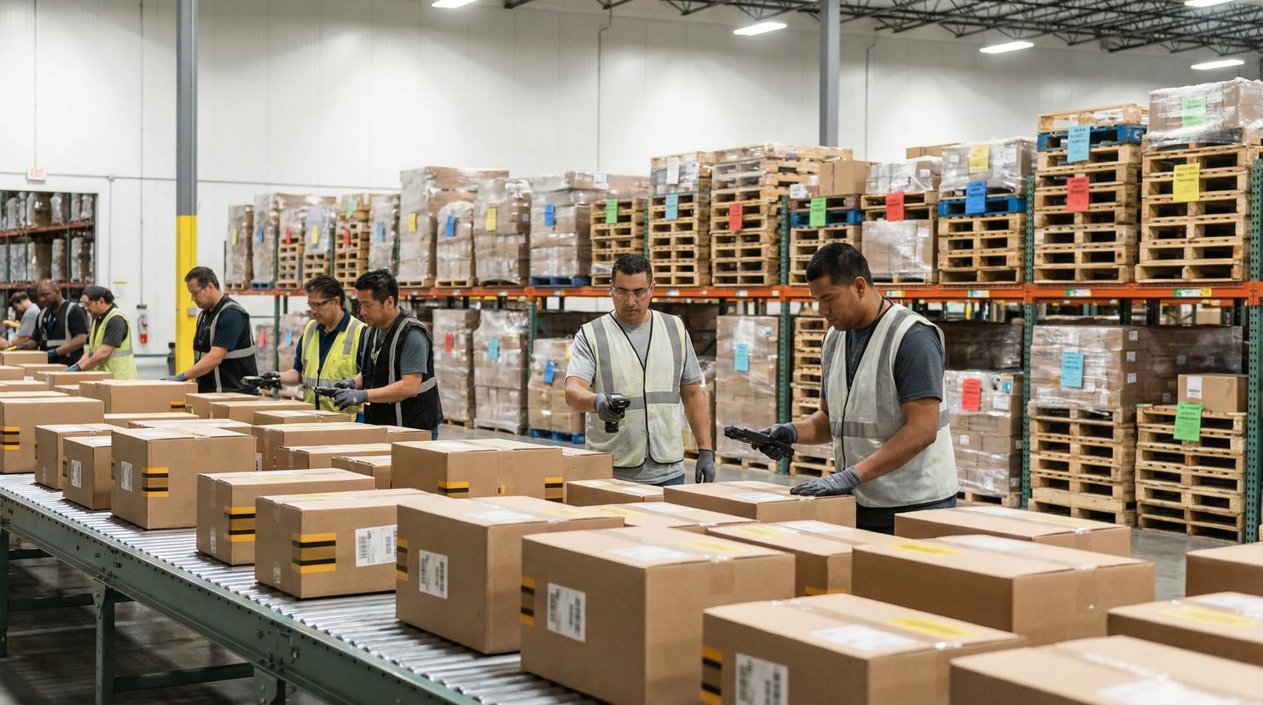 Receiving dock with automated picking system